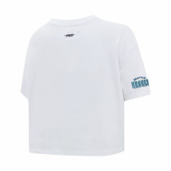 Seattle Kraken Pro Standard Women's Boxy Script Tail Cropped T-Shirt - NHL T-shirts