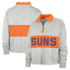 Heather Gray Phoenix Suns '47 Women's Breakthrough Remi Quarter-Zip Jacket | NBA