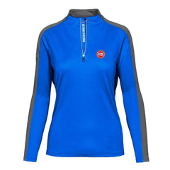 Blue Detroit Pistons Levelwear Women's Remi Insignia Core Quarter-Zip Pullover Top sale | NBA