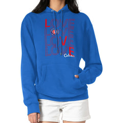 Chicago Cubs G-III 4Her by Carl Banks Women's Love Graphic Fleece Hoodie - MLB Hoodies
