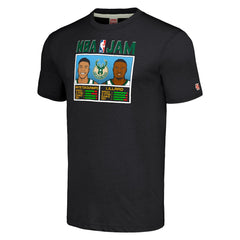 Charcoal Damian Lillard & Giannis Antetokounmpo Milwaukee Bucks Homage NBA Jam Tri-Blend T-Shirt | NBA