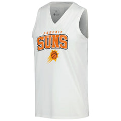 White Phoenix Suns Levelwear Women's Paisley Peekaboo Tank Top | NBA