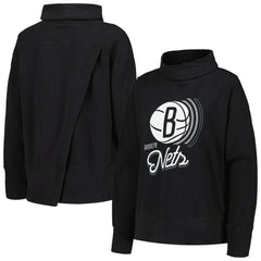 Black Brooklyn Nets Levelwear Women's Sunset Pullover Sweatshirt | NBA