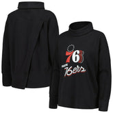 Black Philadelphia 76ers Levelwear Women's Sunset Pullover Sweatshirt | NBA