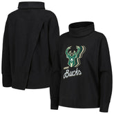 Black Milwaukee Bucks Levelwear Women's Sunset Pullover Sweatshirt | NBA
