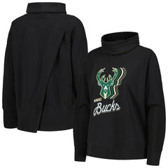 Black Milwaukee Bucks Levelwear Women's Sunset Pullover Sweatshirt | NBA