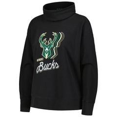 Black Milwaukee Bucks Levelwear Women's Sunset Pullover Sweatshirt | NBA