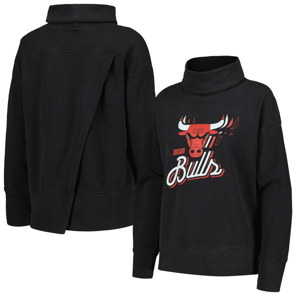 Black Chicago Bulls Levelwear Women's Sunset Pullover Sweatshirt sale | NBA