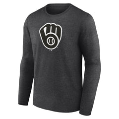 Milwaukee Brewers Personalized Monochrome Name & Number Long Sleeve T-Shirt - MLB T-shirts