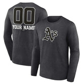 Athletics Personalized Monochrome Name & Number Long Sleeve T-Shirt - MLB T-shirts