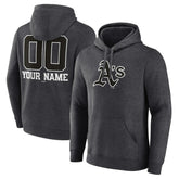 Athletics Personalized Monochrome Name & Number Pullover Hoodie - MLB Hoodies