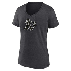 Athletics Women's Personalized Monochrome Name & Number V-Neck T-Shirt - MLB T-shirts