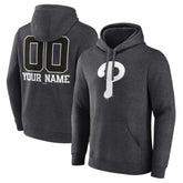 Philadelphia Phillies Personalized Monochrome Name & Number Pullover Hoodie - MLB Hoodies