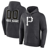 Pittsburgh Pirates Personalized Monochrome Name & Number Pullover Hoodie - MLB Hoodies