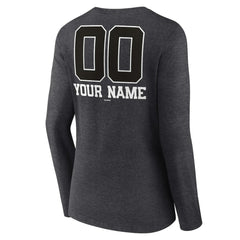 San Diego Padres Women's Personalized Monochrome Name & Number Long Sleeve V-Neck T-Shirt - MLB T-shirts