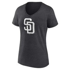 San Diego Padres Women's Personalized Monochrome Name & Number V-Neck T-Shirt - MLB T-shirts