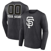 San Francisco Giants Personalized Monochrome Name & Number Long Sleeve T-Shirt - MLB T-shirts