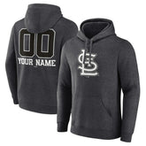St. Louis Cardinals Personalized Monochrome Name & Number Pullover Hoodie - MLB Hoodies