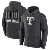 Texas Rangers Personalized Monochrome Name & Number Pullover Hoodie - MLB Hoodies