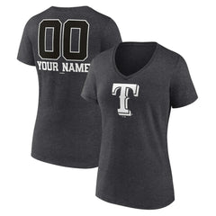 Texas Rangers Women's Personalized Monochrome Name & Number V-Neck T-Shirt - MLB T-shirts