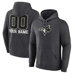 Toronto Blue Jays Personalized Monochrome Name & Number Pullover Hoodie - MLB Hoodies
