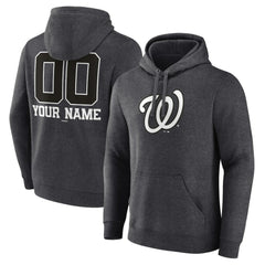 Washington Nationals Personalized Monochrome Name & Number Pullover Hoodie - MLB Hoodies