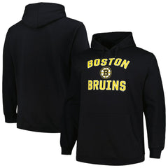 Boston Bruins Profile Big & Tall Arch Over Logo Pullover Hoodie - NHL Hoodies