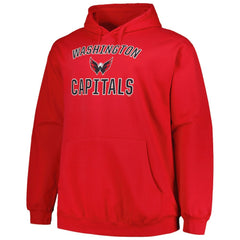 Washington Capitals Profile Big & Tall Arch Over Logo Pullover Hoodie - NHL Hoodies