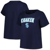Seattle Kraken Profile Women's Plus Size Arch Over Logo T-Shirt - NHL T-shirts