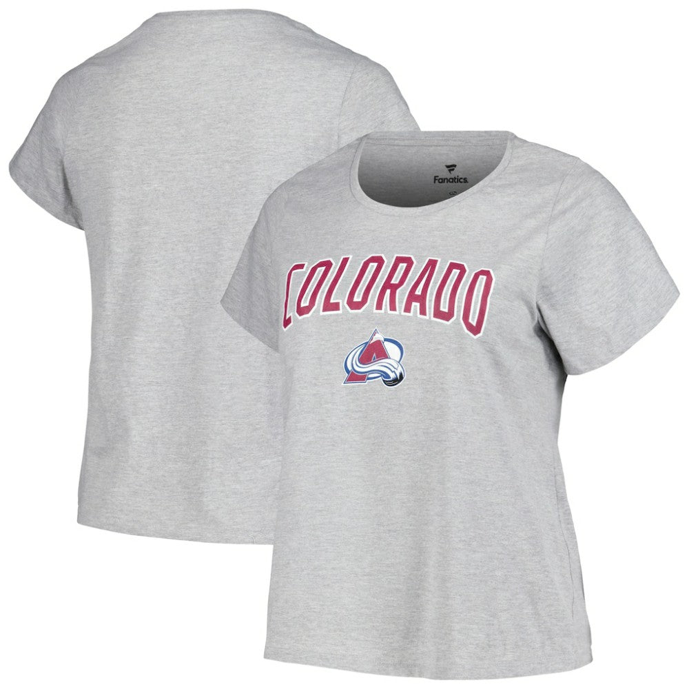 Colorado Avalanche Profile Women's Plus Size Arch Over Logo T-Shirt - NHL T-shirts