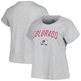 Colorado Avalanche Profile Women's Plus Size Arch Over Logo T-Shirt - NHL T-shirts