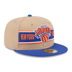 Tan/Blue New York Knicks 2024 NBA Draft 59FIFTY Fitted Hat | NBA