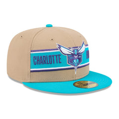 Tan/Teal Charlotte Hornets 2024 NBA Draft 59FIFTY Fitted Hat | NBA