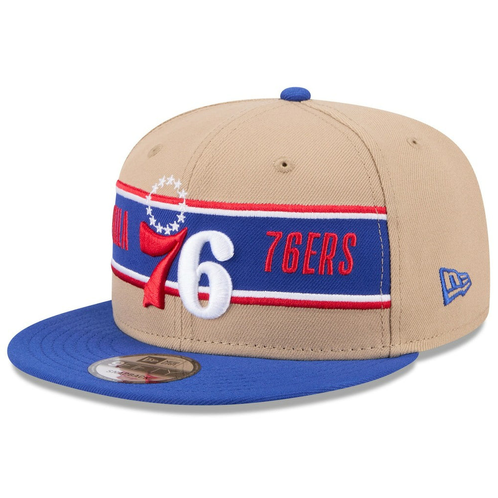 Tan/Royal Philadelphia 76ers 2024 NBA Draft 9FIFTY Snapback Hat | NBA