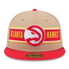 Tan/Red Atlanta Hawks 2024 NBA Draft 59FIFTY Fitted Hat | NBA