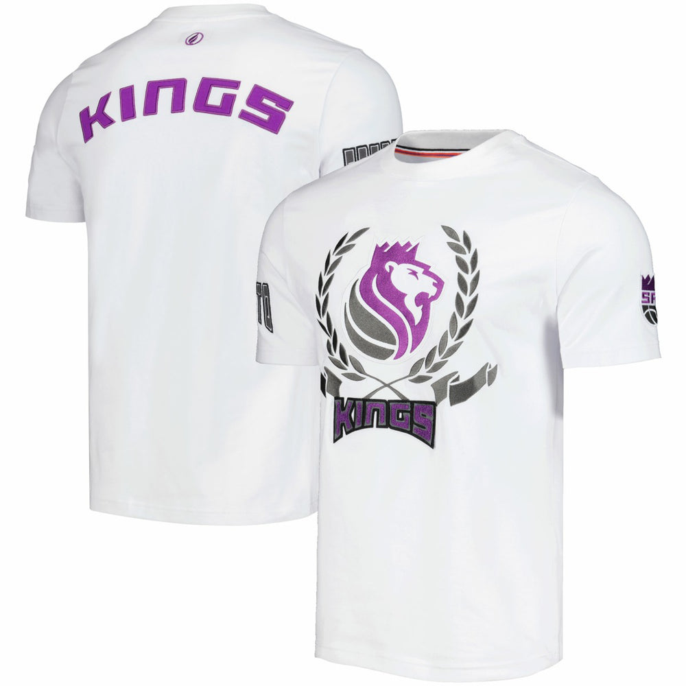 White Sacramento Kings FISLL Unisex Heritage Crest T-Shirt | NBA