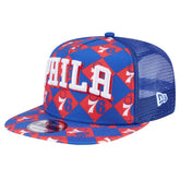 Royal Philadelphia 76ers Seeing Diamonds A-Frame Trucker 9FIFTY Snapback Hat | NBA