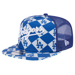 Los Angeles Dodgers New Era Seeing Diamonds A-Frame Trucker 9FIFTY Snapback Hat - MLB Hats