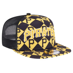 Pittsburgh Pirates New Era Seeing Diamonds A-Frame Trucker 9FIFTY Snapback Hat - MLB Hats