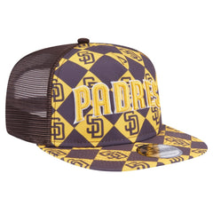 San Diego Padres New Era Seeing Diamonds A-Frame Trucker 9FIFTY Snapback Hat - MLB Hats
