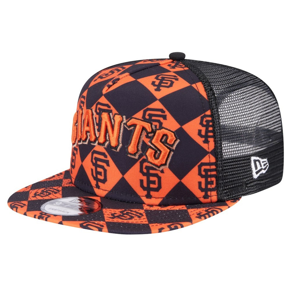 San Francisco Giants New Era Seeing Diamonds A-Frame Trucker 9FIFTY Snapback Hat - MLB Hats