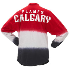 Calgary Flames Fanatics Women's Ombre Long Sleeve T-Shirt - NHL T-shirts