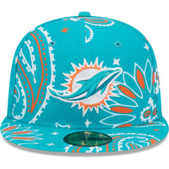 Miami Dolphins Paisley 59FIFTY Fitted Hat | NFL Hot