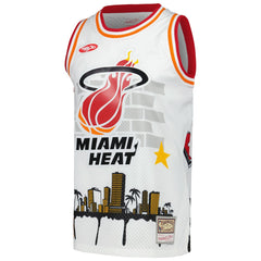 White Miami Heat x Tats Cru Hardwood Classics Fashion Jersey | NBA