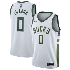 White Damian Lillard Milwaukee Bucks Unisex Swingman Player Jersey | NBA