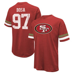 San Francisco 49ers Nick Bosa Majestic Threads Name & Number Oversized Fit T-Shirt | NFL US