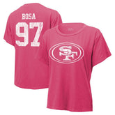 San Francisco 49ers Nick Bosa Majestic Threads Women's Name & Number T-Shirt | NFL Hot