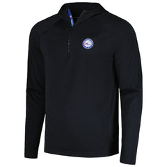 Black Philadelphia 76ers Levelwear Zander Hoodie Raglan Quarter-Zip Top | NBA