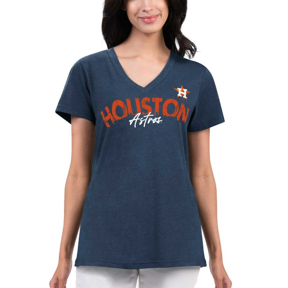 Houston Astros G-III 4Her by Carl Banks Women's Key Move V-Neck T-Shirt - MLB T-shirts