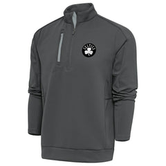 Pewter Boston Celtics Antigua Metallic Logo Generation Quarter-Zip Top | NBA